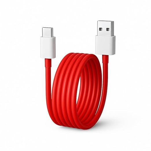 120W USB A to Type C Charger Cable 1mtr, 120W Fast Type A to C Charging Cord Compatible Galaxy S23+/S23 Ultra,Pro+ 5G Oneplus Oppo Vivo All Type of Smartphone(RED)