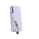 M.F.H Beaded Multicolor Friend Phone Charm With Letter R for Girls & Women | Personalized Anti-Lost Phone Lanyard/Strap | Handmade Mobile Accessories Key Chain for iPhone & Android (N)