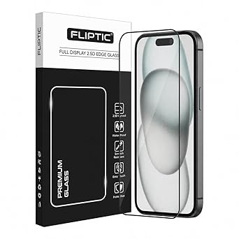 Gorilla Tempered Glass for iPhone 15 / iPhone 16 | Military Grade 9H Hardness Screen Protector | Edge to Edge Bubble Free HD Clear Tempered Glass