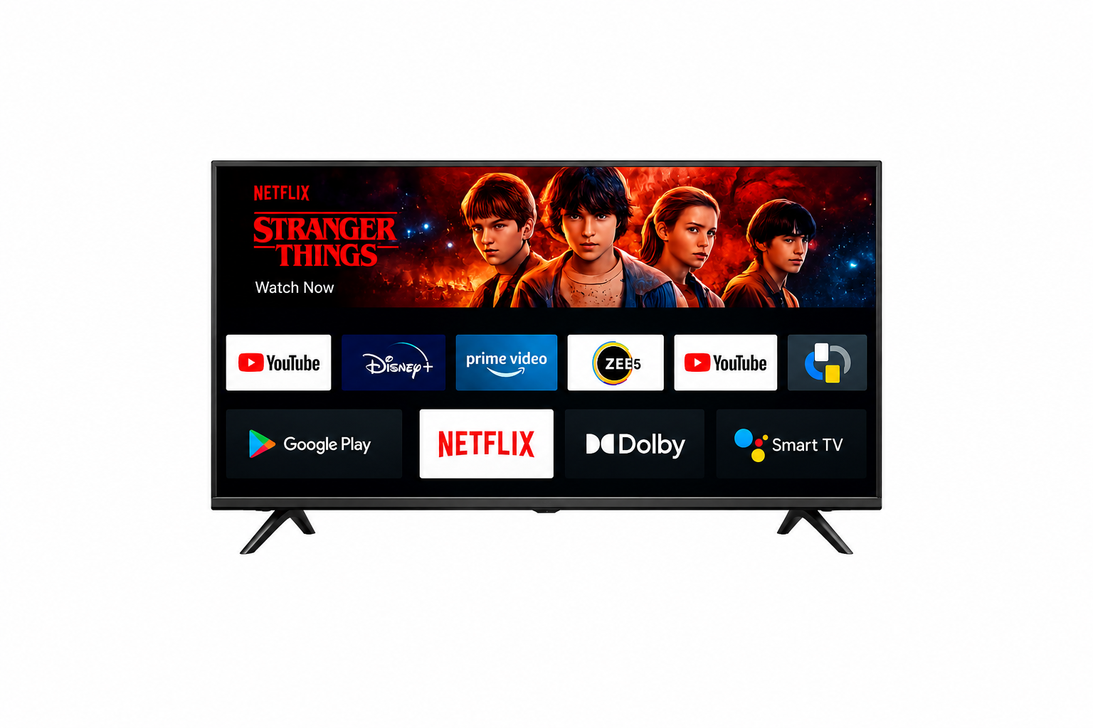 101 cm (40 inches) Metallic Bezel-Less Full HD Smart Android LED TV Smart, 1080p Full HD Google Play Built-in Google Cast, HDR 10, Dolby Audio, Voice Remote, Stream Live Television